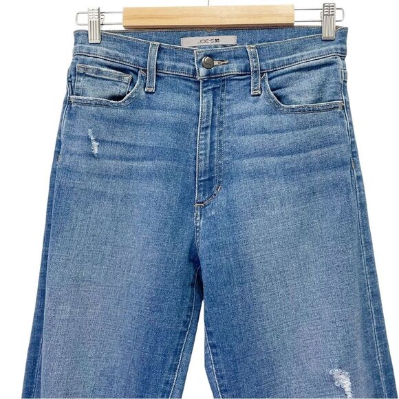 Joe’s Jeans High Rise Wide Leg Distressed Jean in Belenos Medium Wash Size 26 - Picture 5 of 14